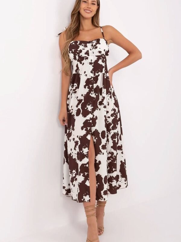 Robe Ete Fendue Imprime Animal Multicouleur Taille Unique