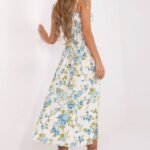 Robe Ete Fleurie A Boutons Fendue Midi 3
