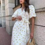Robe Ete Fleurie Longue Blanche