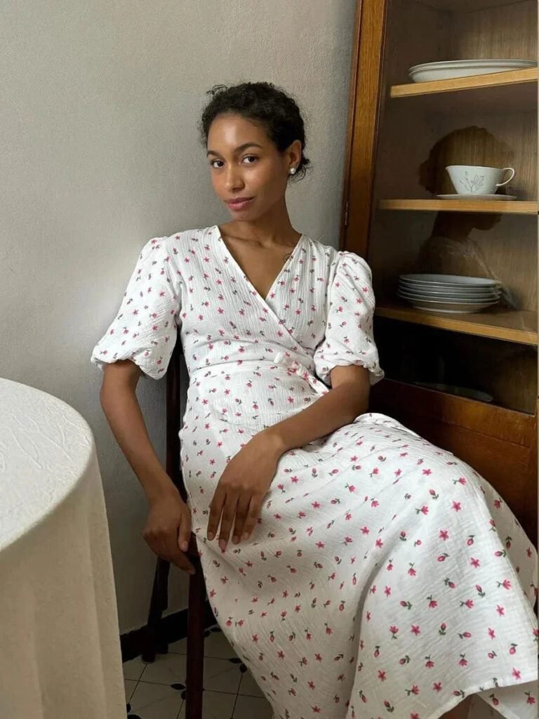 Robe Ete Fleurie Longue Blanche 2