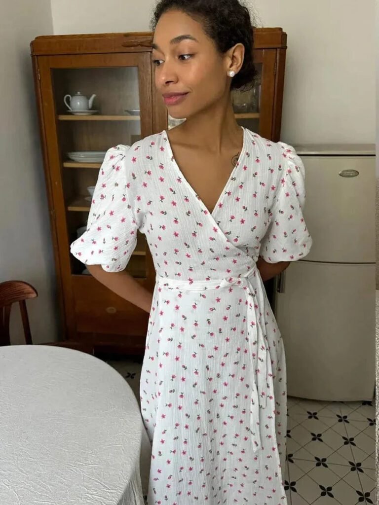 Robe Ete Fleurie Longue Blanche 4