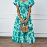 Robe Ete Florale Epaules Denudees Midi 10
