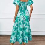 Robe Ete Florale Epaules Denudees Midi