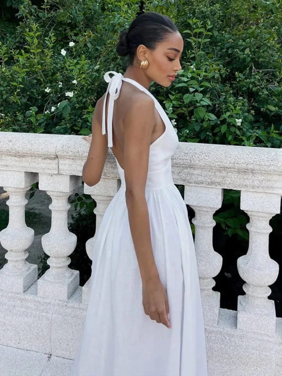 Robe Ete Fluide Longue Sans Manches 5