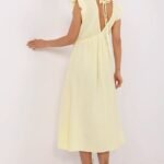 Robe Ete Jaune Midi Legere 2