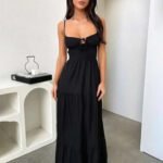 Robe Ete Longue Dos Nu Boheme Noir S