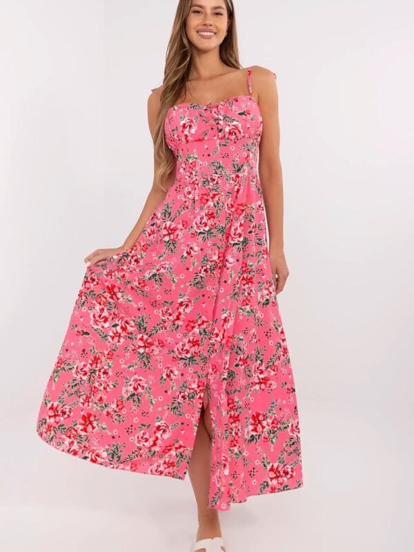 Robe Ete Longue Fluide Fleurie Fendue Multicouleur Taille Unique