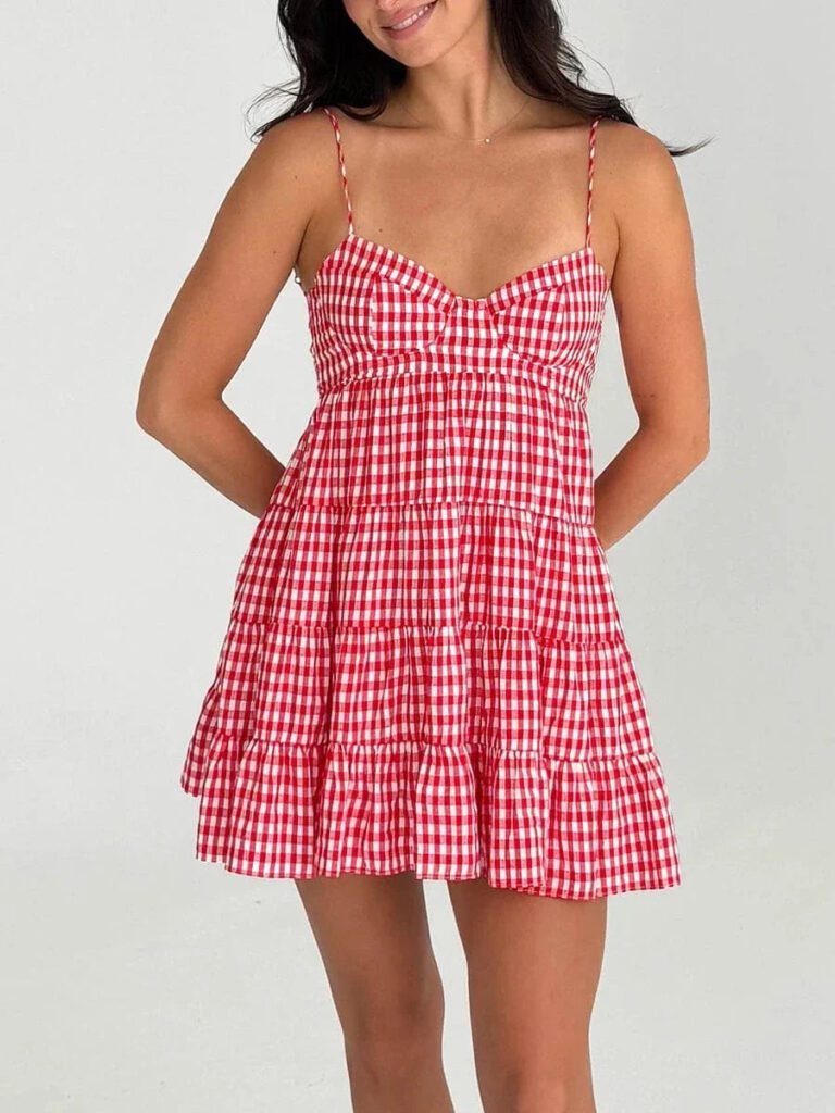 Robe Ete Mini Evasee A Bretelles 2