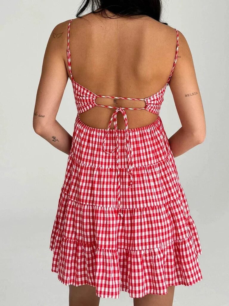 Robe Ete Mini Evasee A Bretelles 3