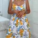 Robe Ete Multicolore Boutonnee Midi Multicouleur Xs