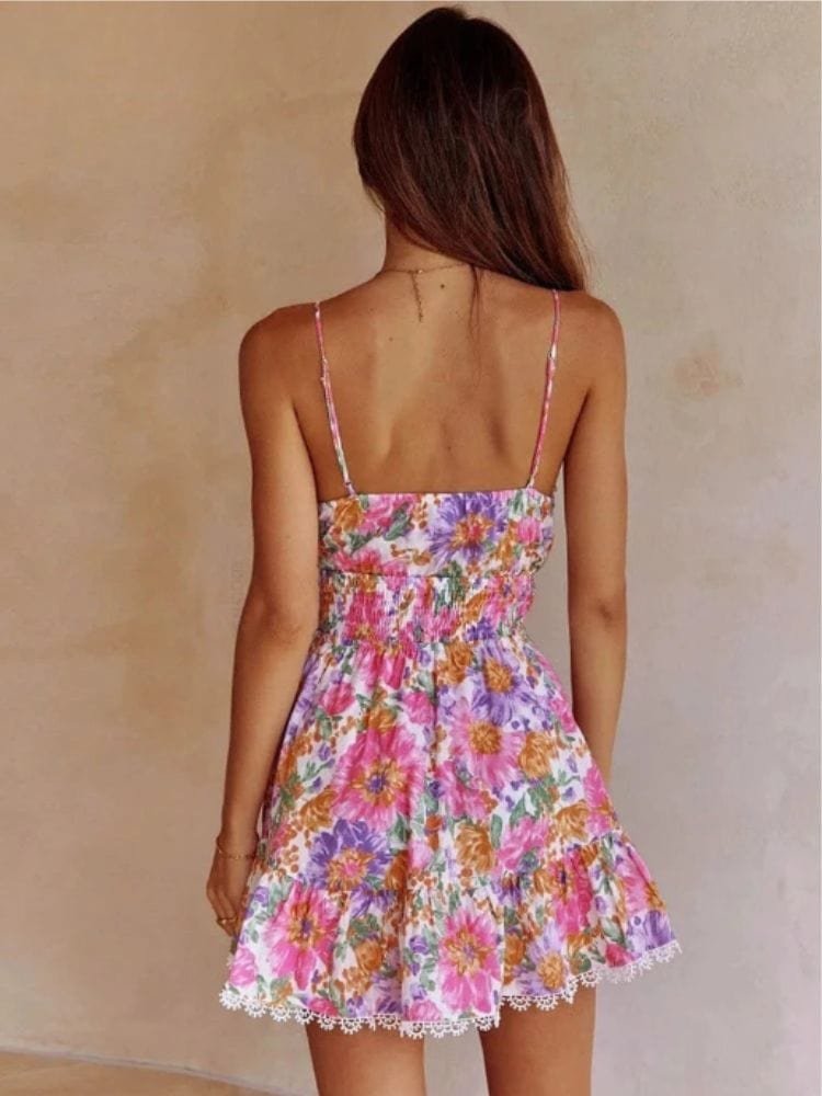 Robe Ete Multicolore Courte 3
