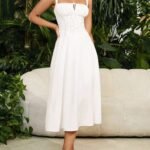 Robe Ete Plissee Midi Sans Manches 11