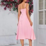 Robe Ete Plissee Midi Sans Manches