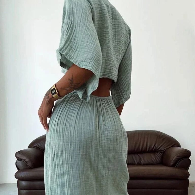 Robe Ete Sexy Longue Dos Nu Lin Coton