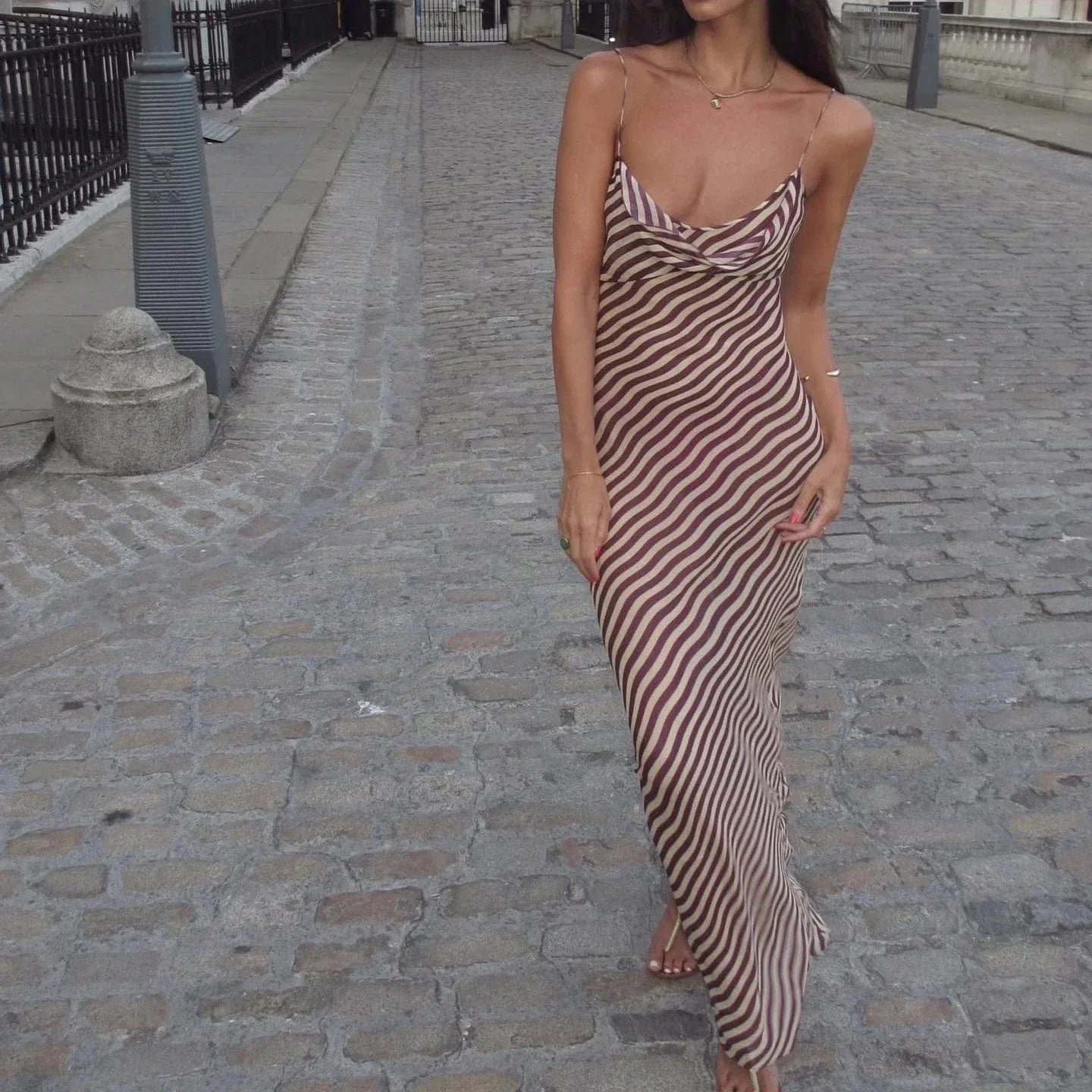 Robe Ete Sexy Longue Transparente A Bretelles 2