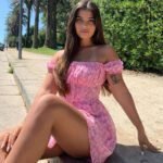 Robe Ete Sexy Rose Motif Fleuris 3