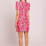 Robe Fleurie Courte Coupe Fourreau 5