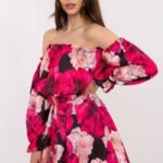 Robe Fleurie Courte Epaules Denudees 2