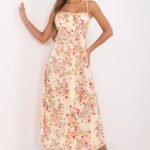 Robe Fleurie Fluide A Bretelles Multicouleur Taille Unique