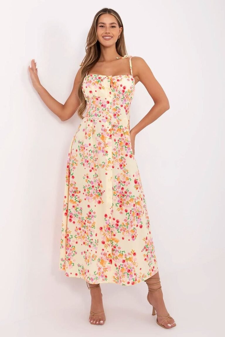 Robe Fleurie Fluide A Bretelles Multicouleur Taille Unique
