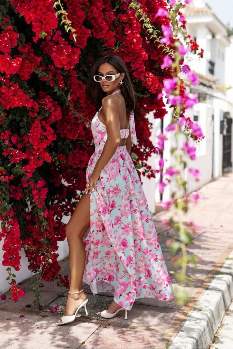 Robe Fleurie Longue Fendue Ete