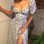 Robe Fleurie Midi Manches Courtes 3