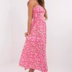 Robe Fleurie Rose Longue Ete Fendue