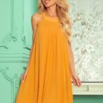 Robe Fluide Ample Jaune Courte 2