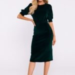 Robe Fourreau Midi Chic Manches Longues