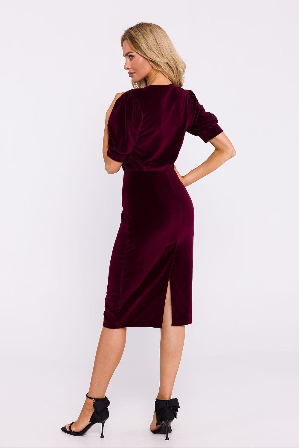 Robe Fourreau Midi Chic Manches Longues 2