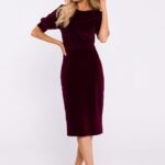Robe Fourreau Midi Chic Manches Longues 3