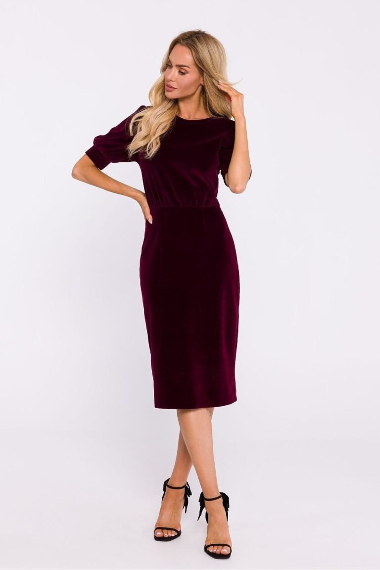 Robe Fourreau Midi Chic Manches Longues 3