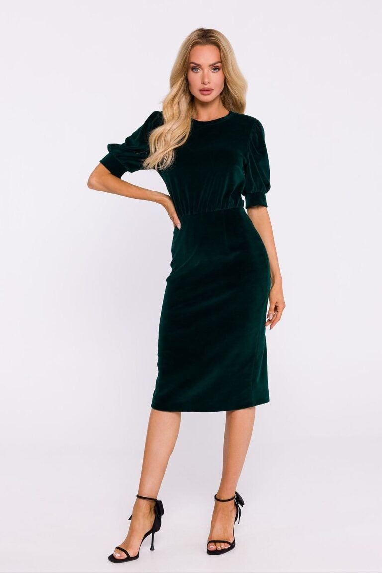 Robe Fourreau Midi Chic Manches Longues