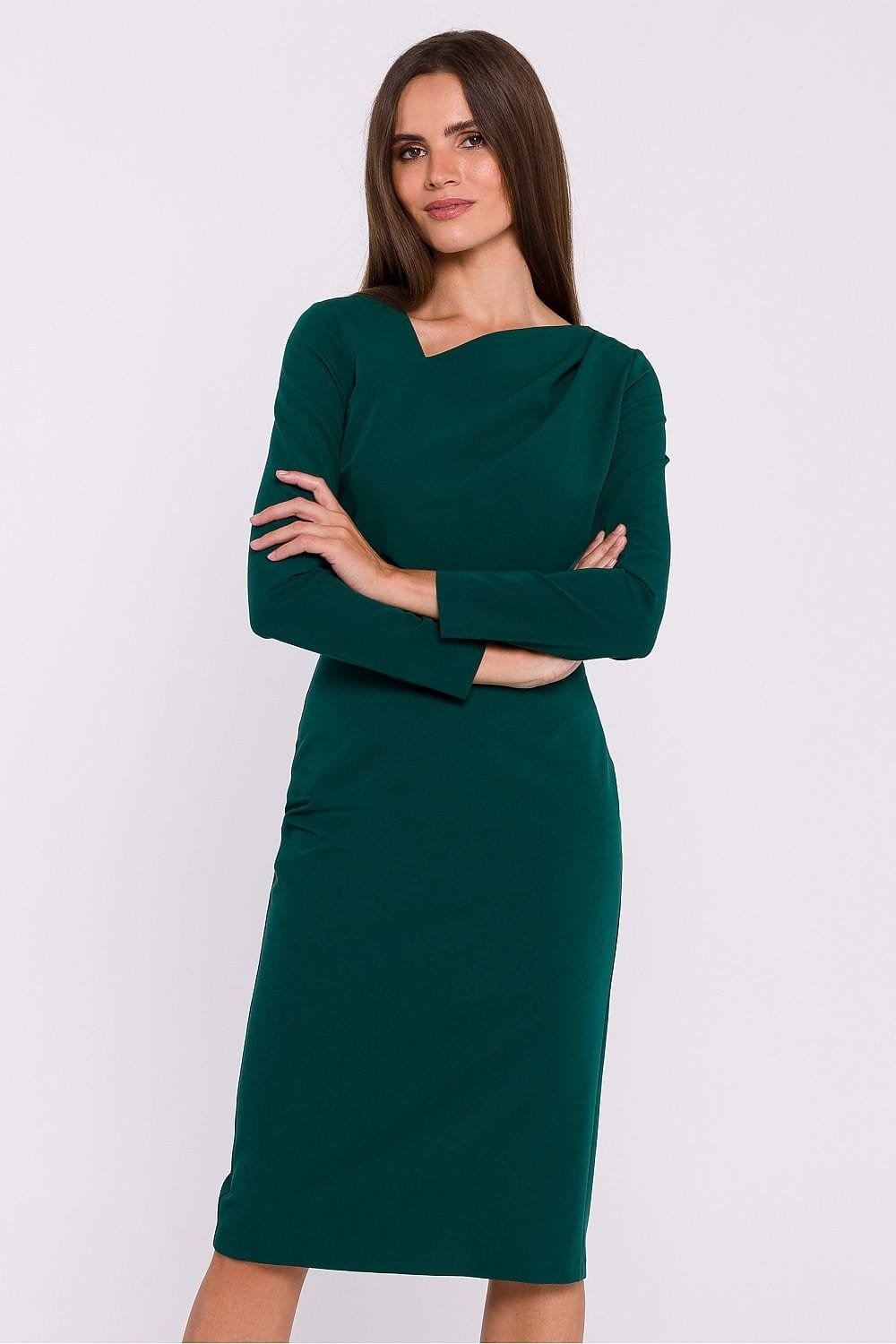 Robe Fourreau Midi Manche Longue 11