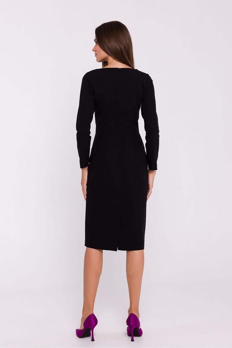 Robe Fourreau Midi Manche Longue 5