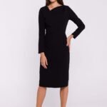 Robe Fourreau Midi Manche Longue 6