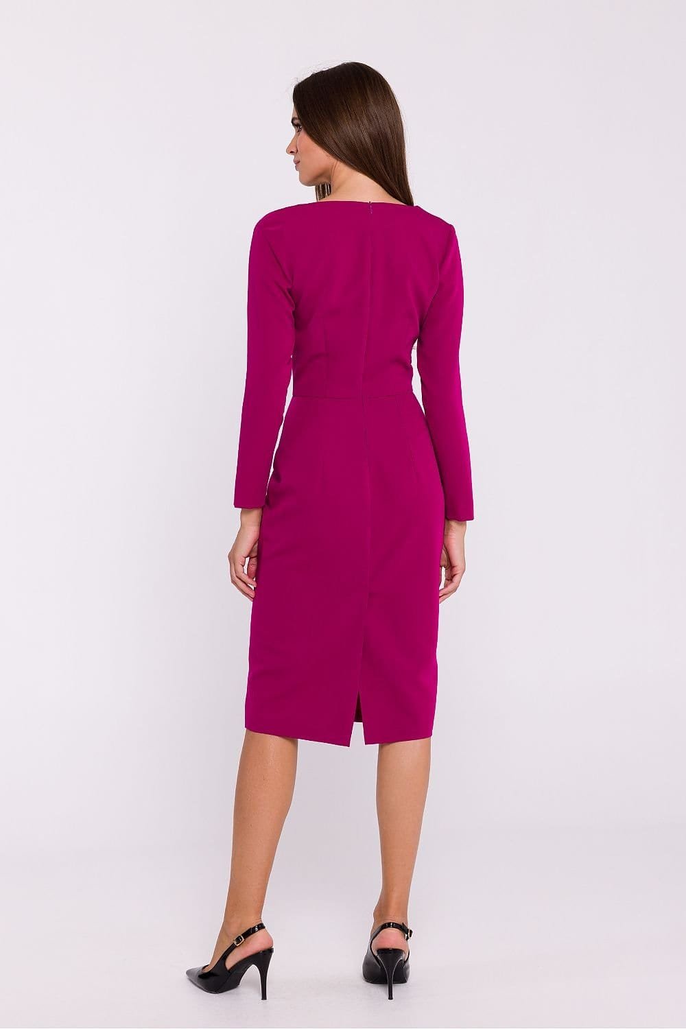 Robe Fourreau Midi Manche Longue 8