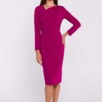 Robe Fourreau Midi Manche Longue 9