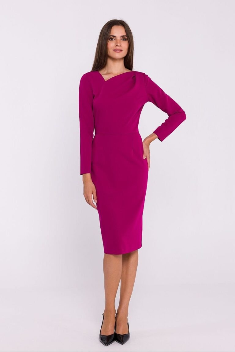 Robe Fourreau Midi Manche Longue 9