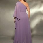 Robe Grande Taille Violette Epaule Denudee
