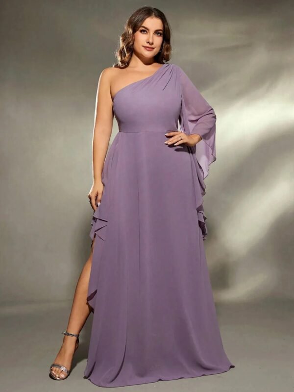 Robe Grande Taille Violette Epaule Denudee Violette 44