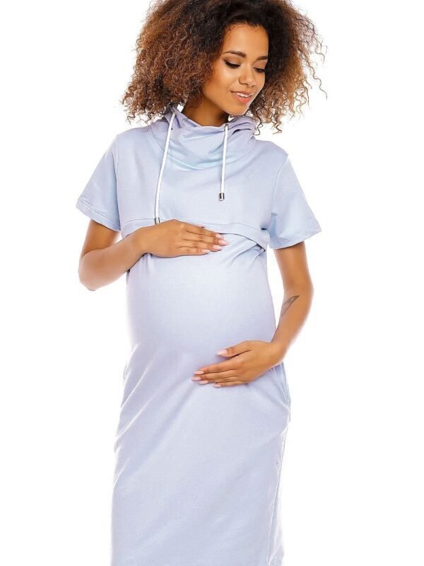 Robe Grossesse Casual Bleue Midi S