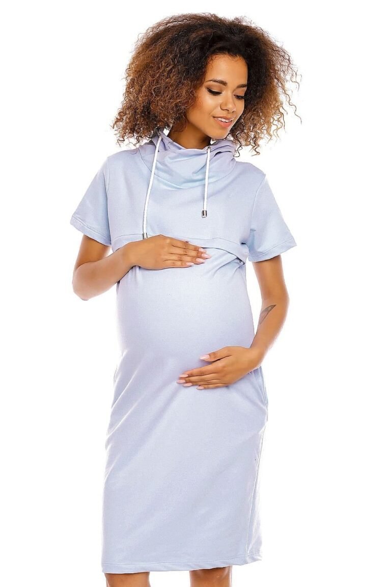 Robe Grossesse Casual Bleue Midi S