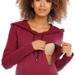 Robe Grossesse Sweat Bordeaux 4