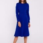 Robe Habillee Chic Manches Longues Bleu S