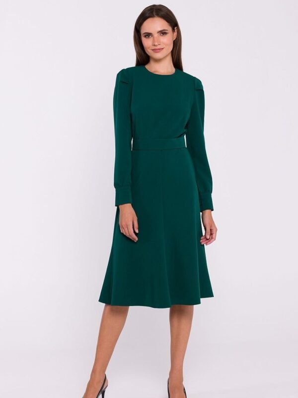Robe Habillee Chic Manches Longues Vert S