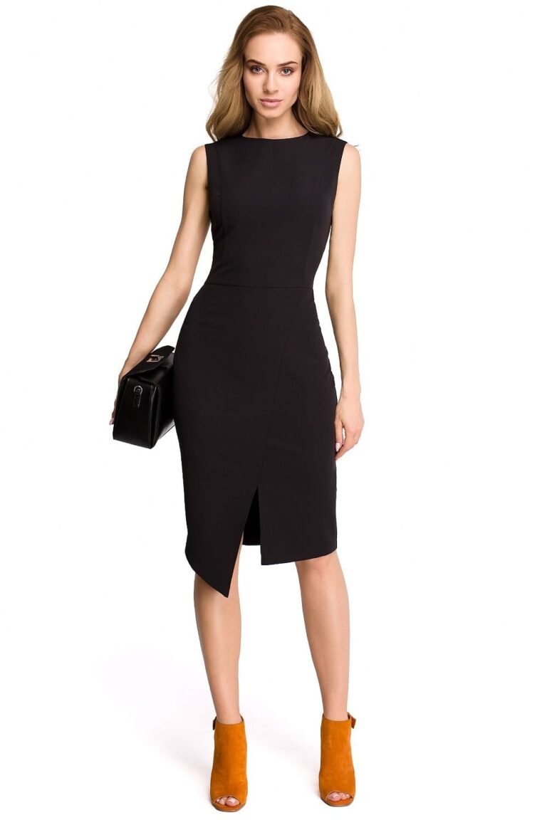 Robe Habillee Midi Sans Manches Noir S