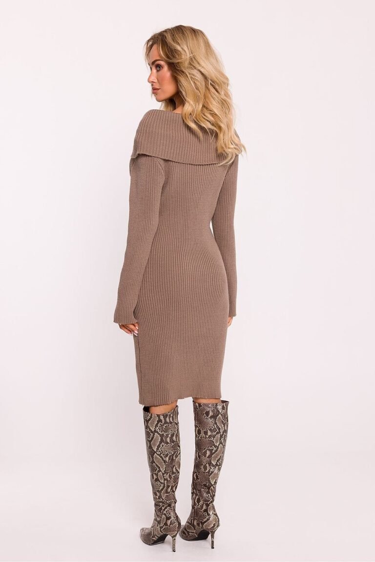 Robe Hiver En Tricot Epaules Denudees 2