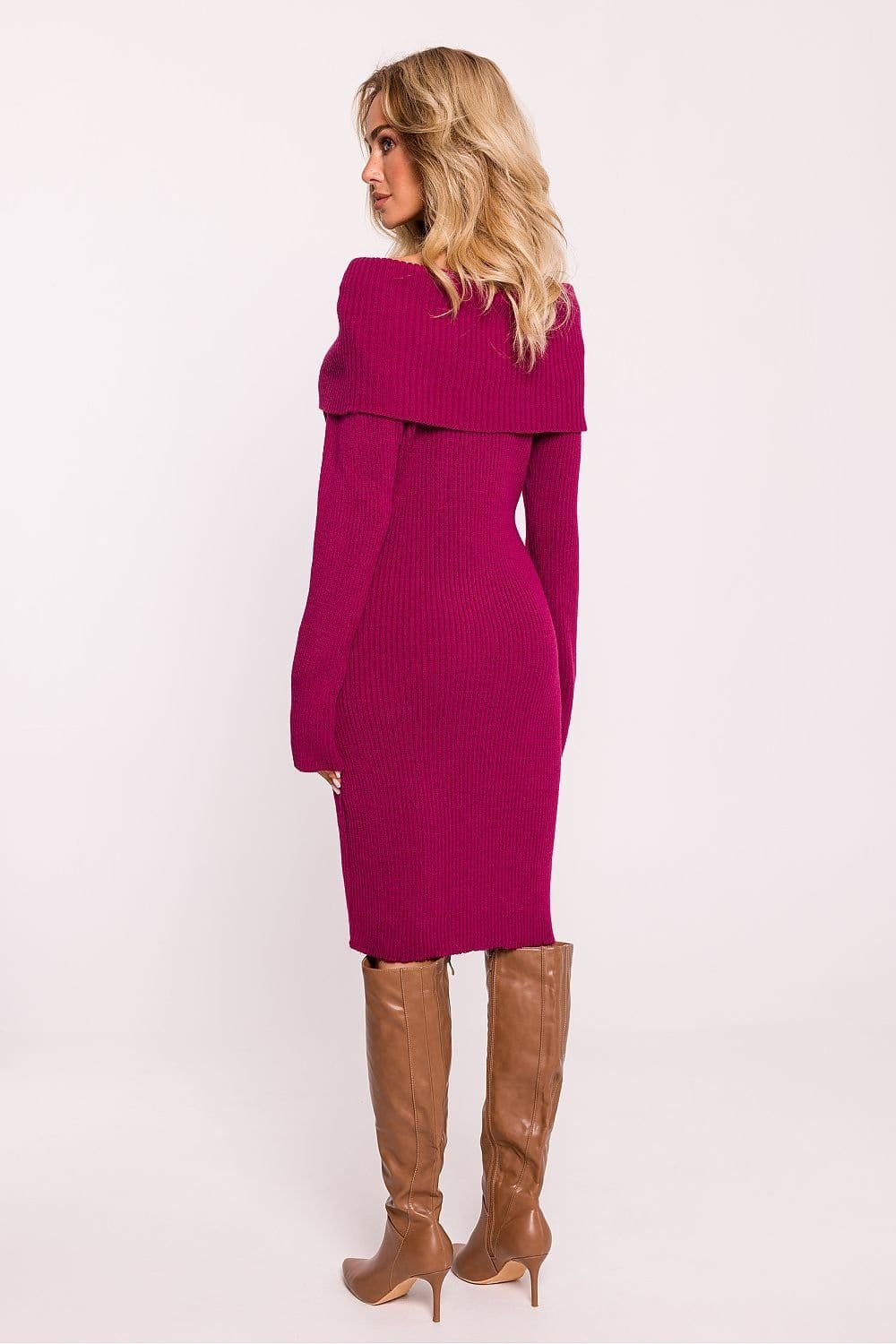 Robe Hiver En Tricot Epaules Denudees 6