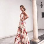 Robe Invitee Au Mariage Fleurie Longue Dos Nu 3